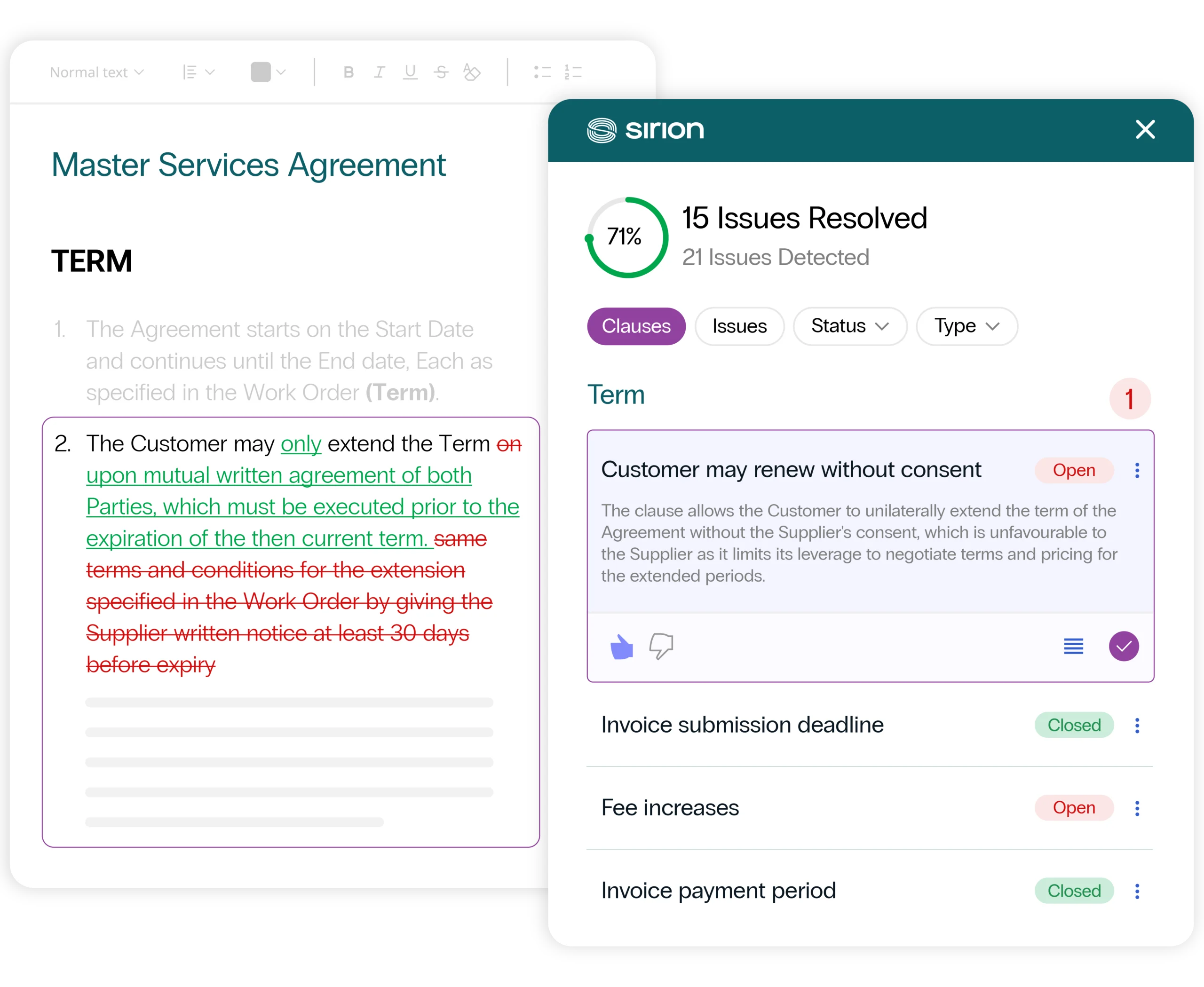 Redlines You Can Trust