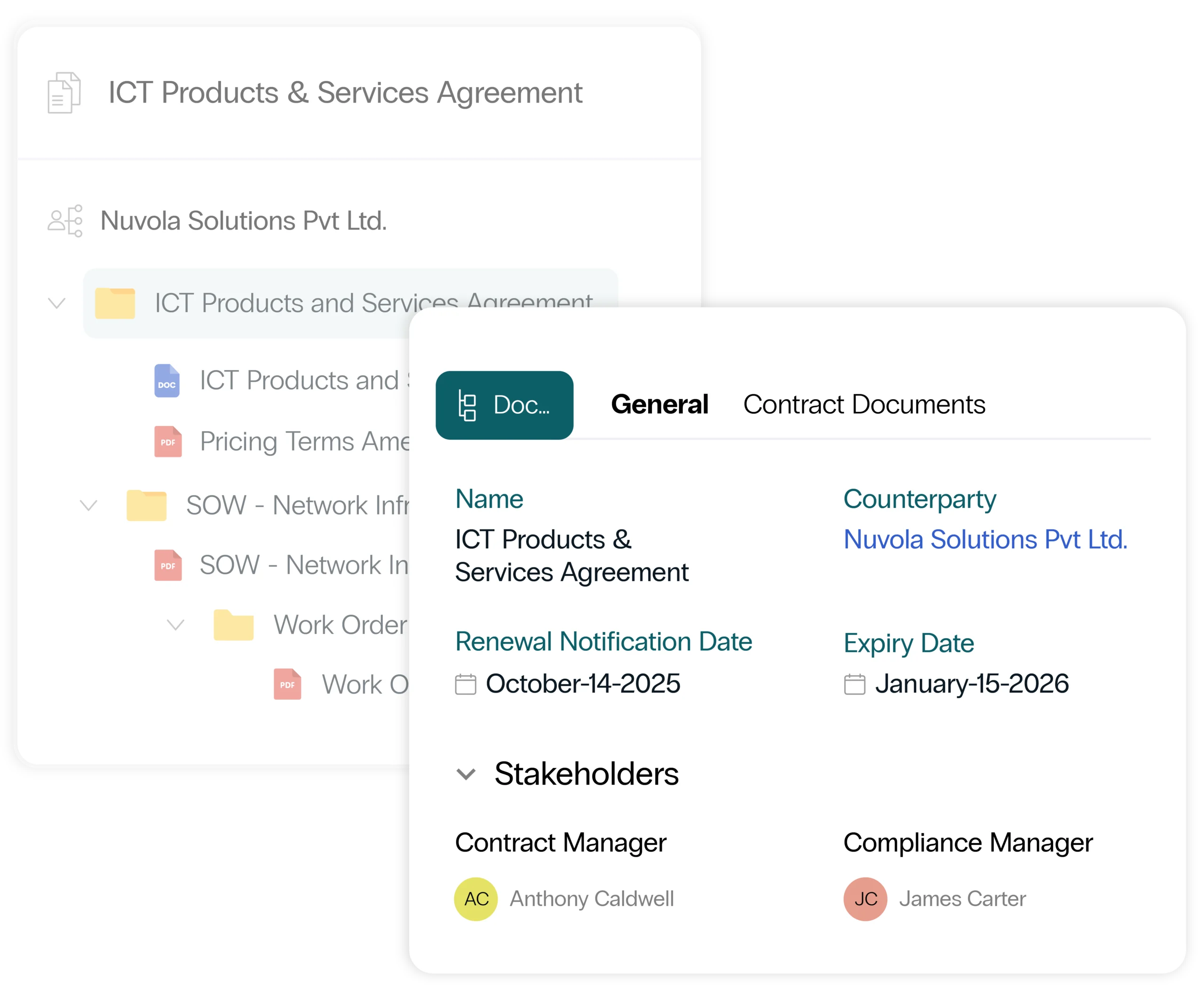 Organize and find contracts, fast