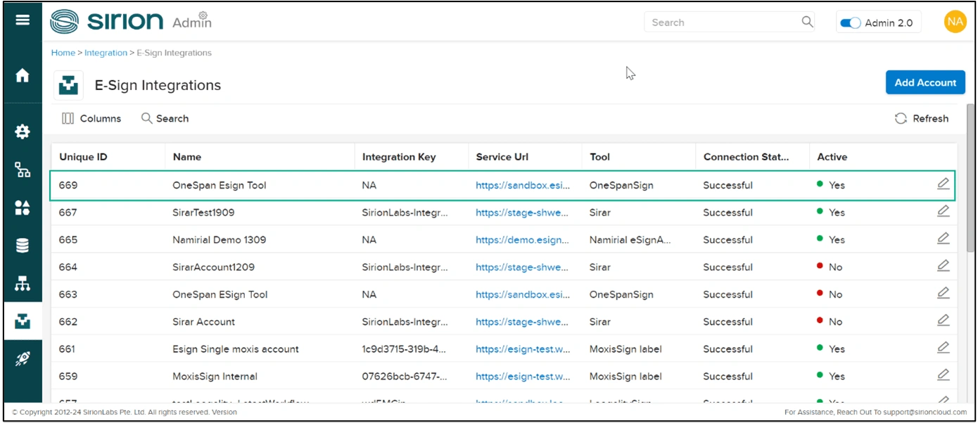 OneSpan E-Signature Integration & Standardized Framework