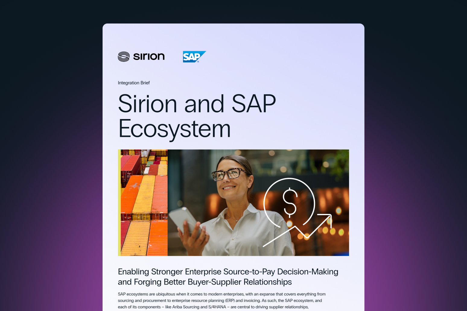 Sirion and SAP Ecosystem Header Banner Image