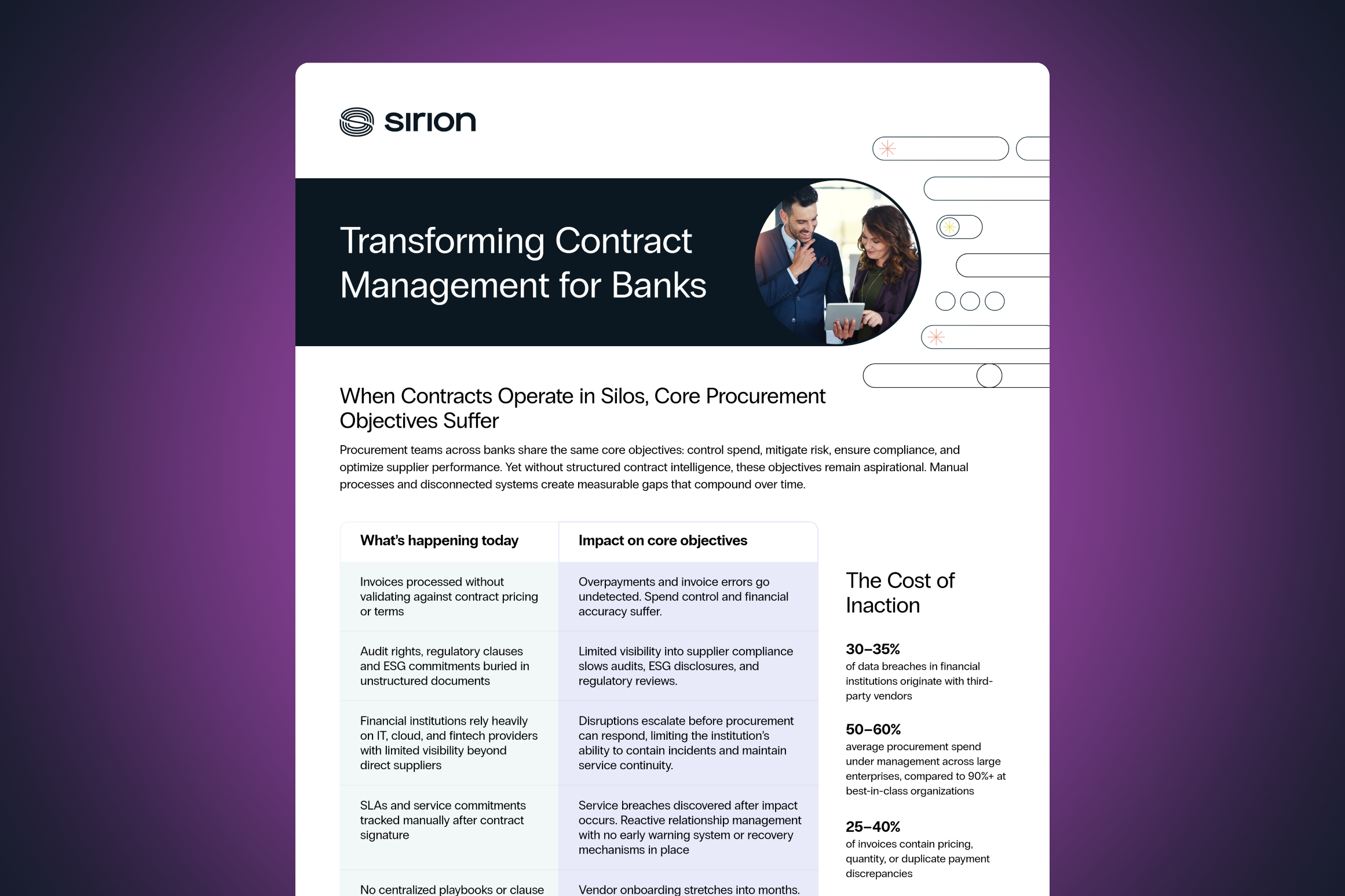 Transforming Contract Management for Banks Header banner