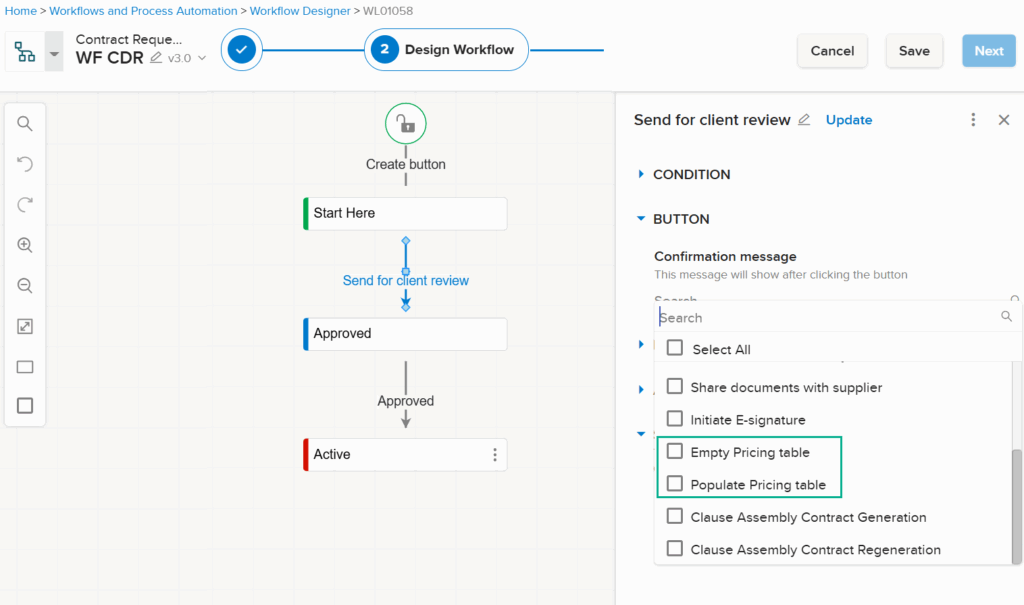 Conditional logic allows admins