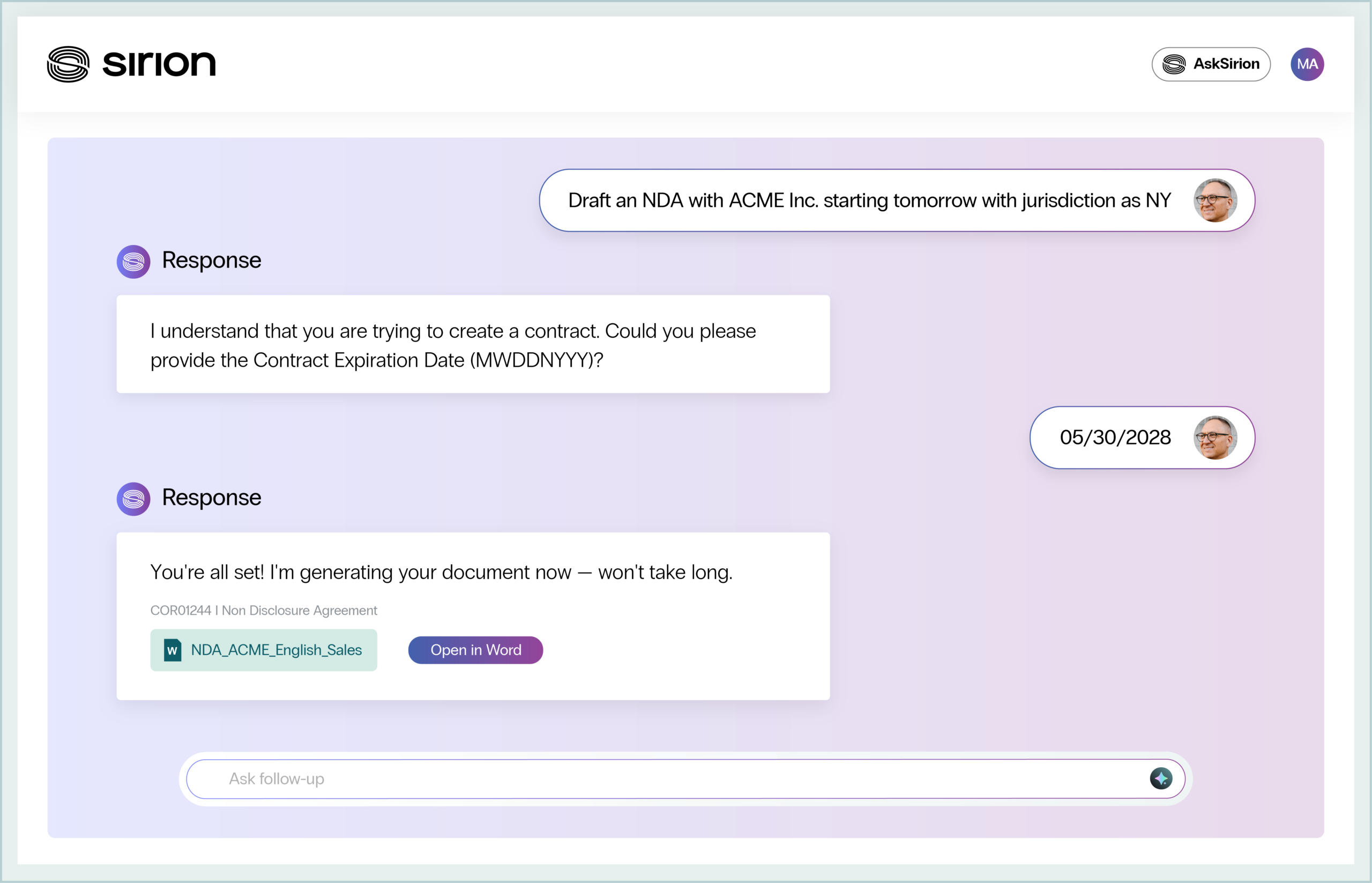 Ask And Get Contract Drafts In Seconds