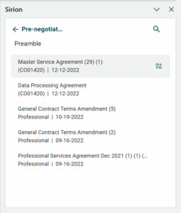 sirion-prenegotiation-dashboard